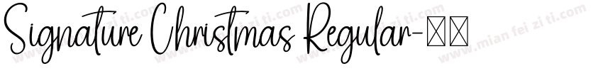 Signature Christmas Regular字体转换